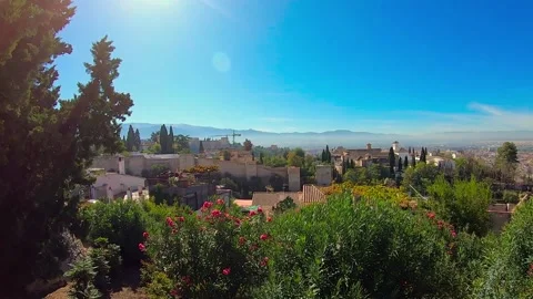 Panoramic view of Granada Stock Footage 142641647
