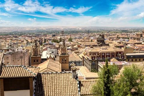 Panoramic view of Granada Stock Photos