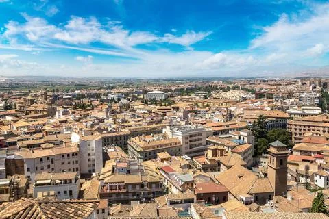 Panoramic view of Granada Stock Photos
