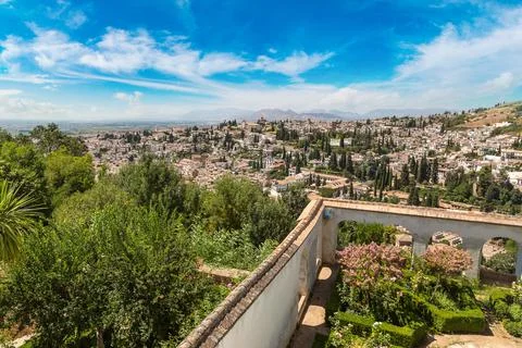Panoramic view of Granada Foto stock