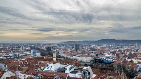 Panoramic view of Graz City Austria 動画素材 85131598