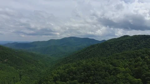 Panoramic View of Green Mountain Range Stock Footage 328964278