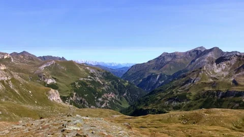 Panoramic view of Grossglockner mountains showcasing natural alpine landscape Video stock 342519880