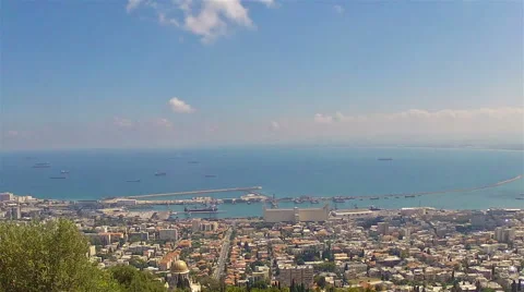 Panoramic View of Haifa Stock Footage 51375879