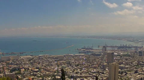 Panoramic View of Haifa2 Stock Footage 51376384