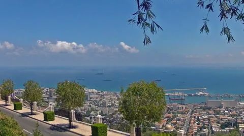 Panoramic View of Haifa3 Stock Footage 51377987