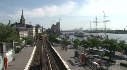 Panoramic view of Hamburg Stock-Footage 32286526