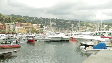 Panoramic view of the harbor Stock Footage 58317297