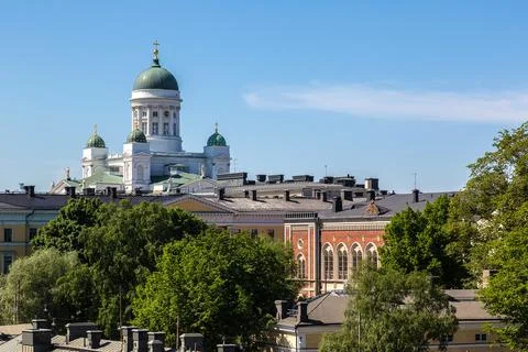 Panoramic view of Helsinki Foto stock