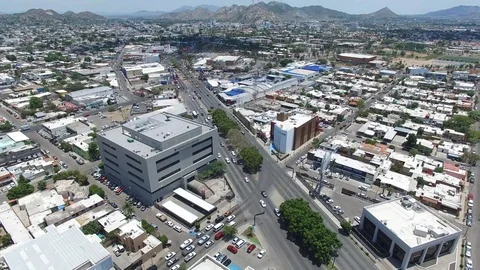 Panoramic view of Hermosillo, Sonora Stock Footage 93116240