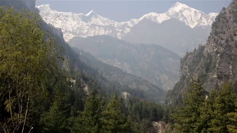 Panoramic view from high mountain Stock Footage 75150694