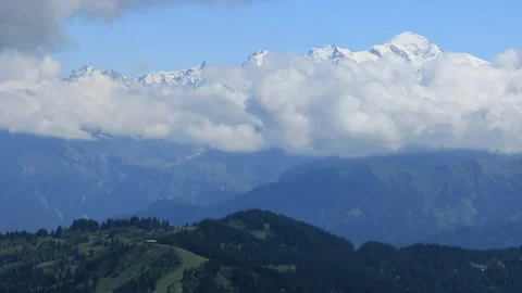 Panoramic view of the highest point in the French Alps. Stock Footage 137122867