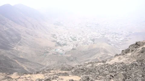 Panoramic view of a hill where hiking and trekking is done Stock Footage 145292301