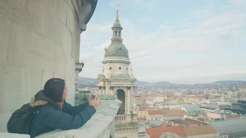 Panoramic View from Historic Architecture Stock Footage 329375017