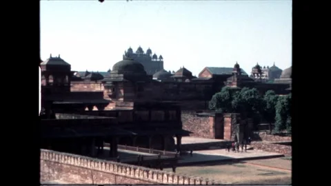 Panoramic View of Historic Complex Stock Footage 276292826