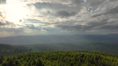 Panoramic View from Hochstein Summit on Dreisessel Stock Footage 337395326