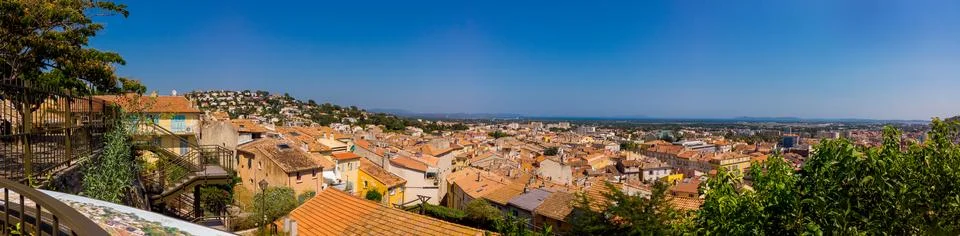 Panoramic view on Hyeres Stock Photos