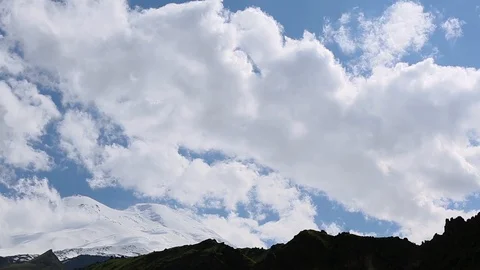 Panoramic view of idyllic mountain scenery Stock Footage 87750540