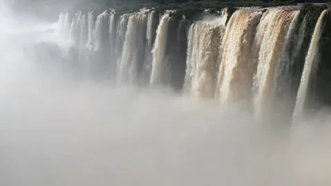 Panoramic View of Iguazu Falls Devil's Throat Vídeos de archivo 337124133