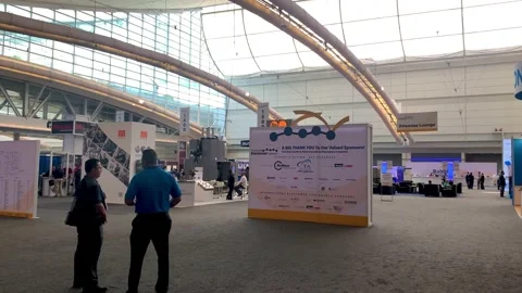 Panoramic view of International Elastomer Conference in David L Lawrence Stock Footage 170916710