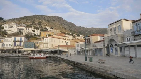 Panoramic view of the island Stock Footage 74931884