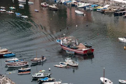 Panoramic view of the island of procida Stock Photos