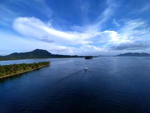 Panoramic view of a islands Stock Photos