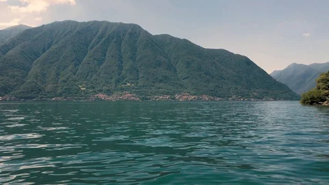 Panoramic View on Isola Comacina in Lake Como - Italy Видео 117635883