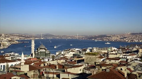 Panoramic view of Istanbul Stock Footage 83346620