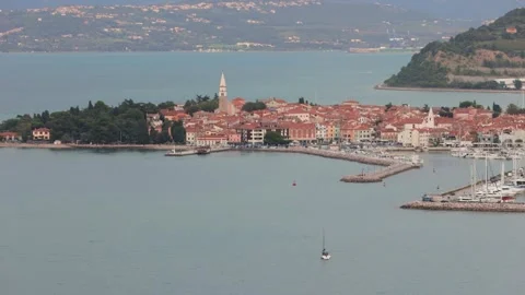 Panoramic view of Izola Stock Footage 259205905