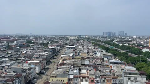 Panoramic view on Jakarta buildings Video stock 256923642