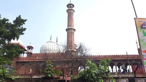 Panoramic View of Jama Masjid Mosque Complex Stockbeeldmateriaal 320383341