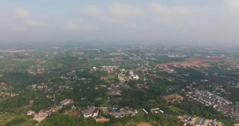 Panoramic view of Jambi city. Sumatra, Indonesia. Stock Footage 310816295