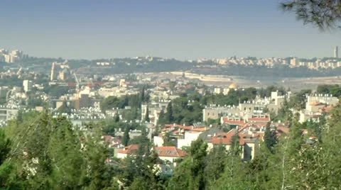 Panoramic View of Jerusalem Stock Footage 10916583