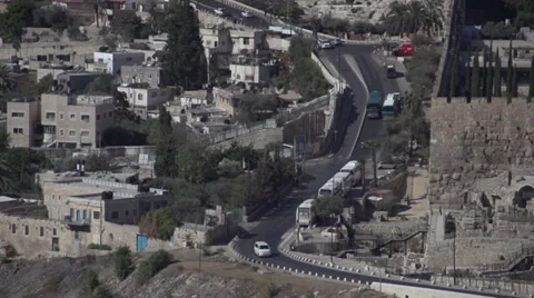 Panoramic View of Jerusalem Stock Footage 37846921