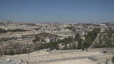 Panoramic View of Jerusalem Stock Footage 37847185