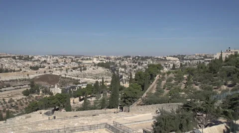 Panoramic View of Jerusalem Stock Footage 37848947