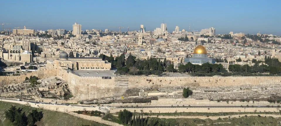 Panoramic view of Jerusalem Stock Photos