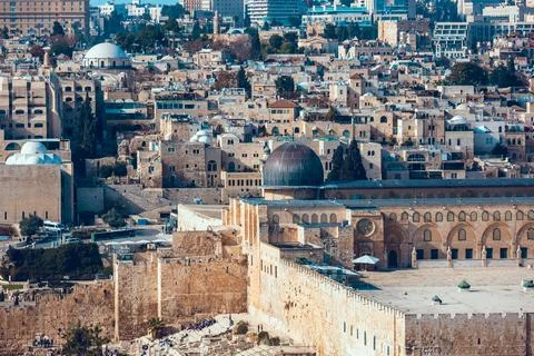 Panoramic view of Jerusalem Stock Photos