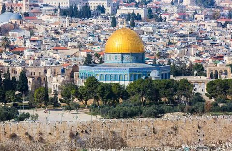 Panoramic view of Jerusalem Stock Photos