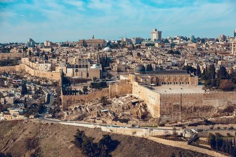 Panoramic view of Jerusalem Stock Photos
