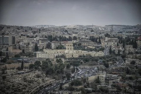 Panoramic view of Jerusalem Stock Photos