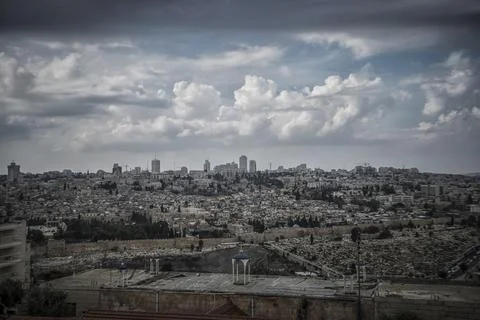 Panoramic view of Jerusalem Stock Photos