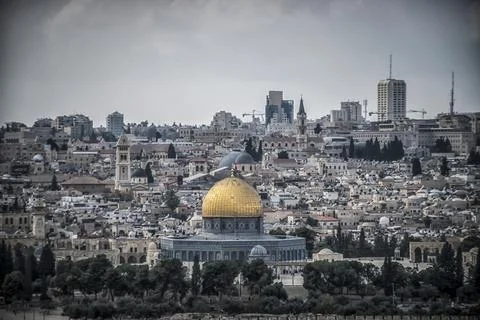 Panoramic view of Jerusalem Stock Photos