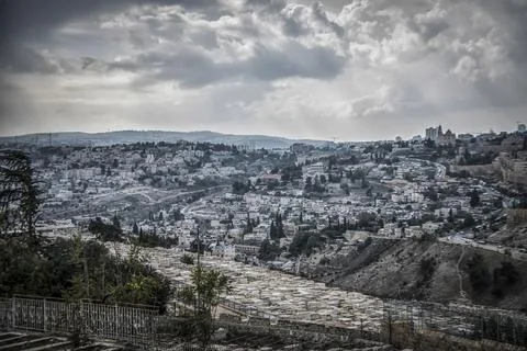 Panoramic view of Jerusalem Stock Photos