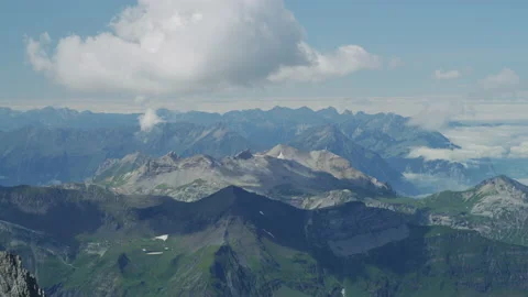 Panoramic view from the Jungfraujoch Stock Footage 219001775