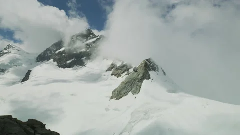 Panoramic view of the Jungfraujoch Stock Footage 219745032