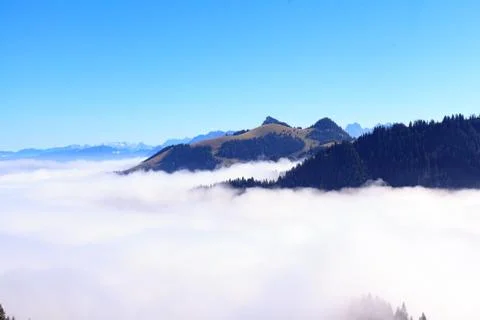 Panoramic view in the Kaiser mountains in Tyrol in Austria. Stock Photos