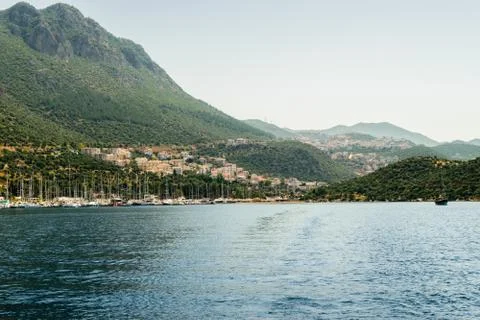 Panoramic view of Kas bay Foto stock