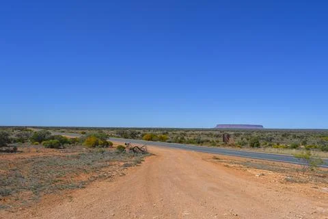 Panoramic view of Kata Tjuta / Mount Olga and the Western Desert. Stock Photos